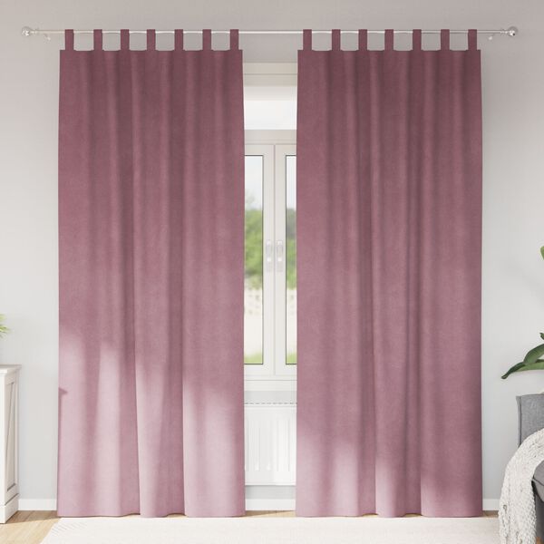 vidaXL Pimendavad kardinad 2 pcs Tumepink 140 x 225 cm Samet