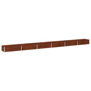 vidaXL T&otilde;stetud Aiapeenar Rooste 480 x 40 x 24 cm papp