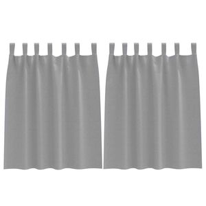 vidaXL Kardinad r&otilde;ngastega 2 pcs Helehall 140 x 140 cm Pol&uuml;ester
