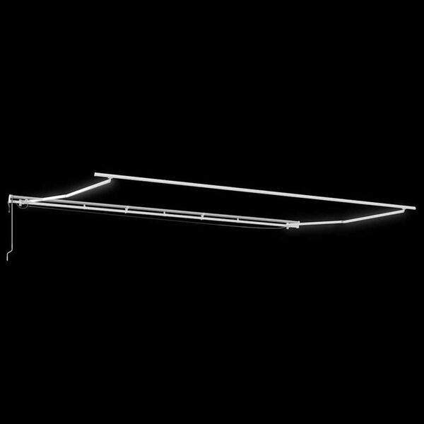 vidaXL K&auml;igukohandatav varikatus LED -ribatuledega Punane 600 &times; 300 cm