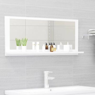 vidaXL vannitoa peeglikapp valge 90x10,5x37 cm puitlaastplaat