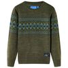 Laste kampsun, kootud, khaki, 92