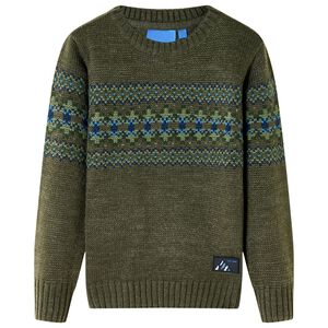 Laste kampsun, kootud, khaki, 92