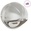 vidaXL &Otilde;hu ventilatsioonikatted 8 pcs H&otilde;bedane 200 mm Roostevaba teras