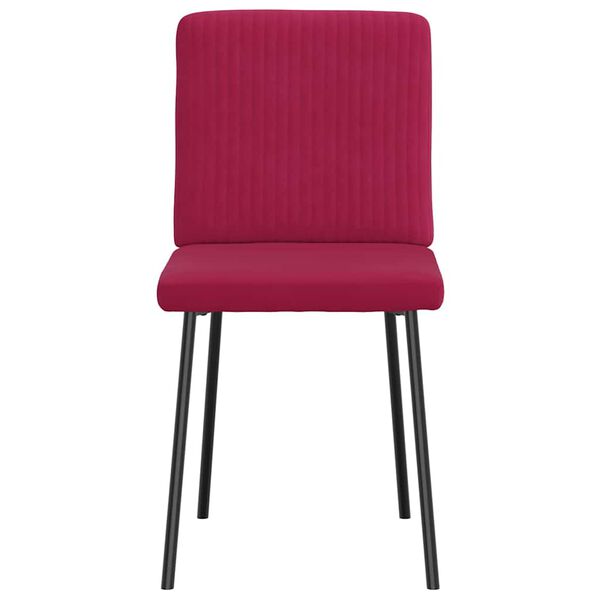 vidaXL söögitoolid 2 tk, veinipunane, samet