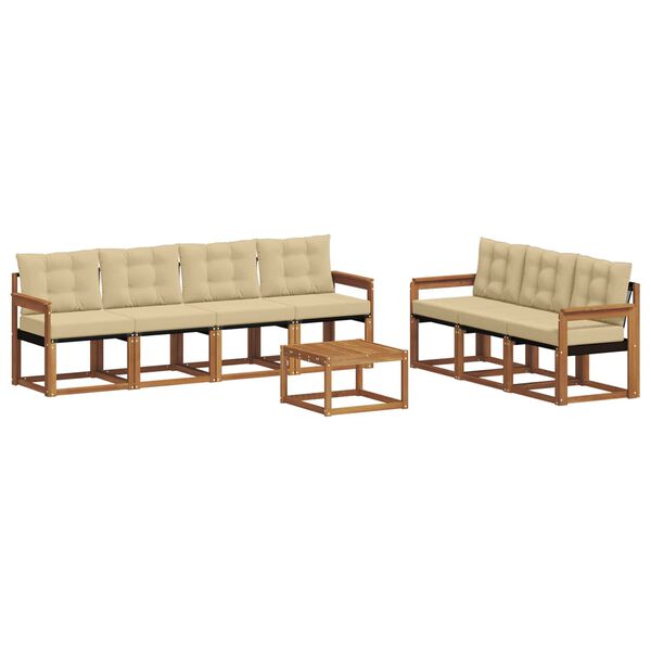 vidaXL V&auml;li diivanikomplekt padjaga 8 pcs Looduslik ja beež