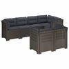 vidaXL 7-Kohaline Aia Sofa Padi Rattan V&auml;limus PP Helehall