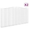 vidaXL kaarekujulised gabioonkorvid 2 tk, 400x30x200/220 cm, raud