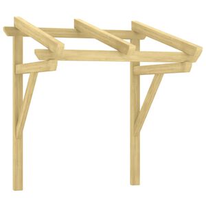 vidaXL ukse varikatus, 100x100x80 cm, immutatud männipuit