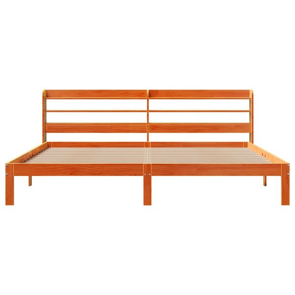 vidaXL voodiraam ilma madratsita, vahapruun, 180 x 200 cm, m&auml;nnipuit