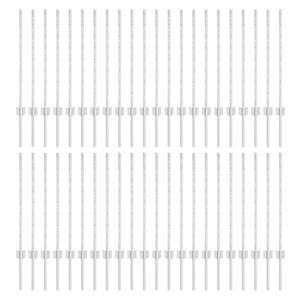 vidaXL Aiapostid 44 pcs Hõbedane 120 cm Teras