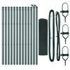 vidaXL Aiapost Roheline 25 x 0,4 m (12 x 12 mm mesh) Terased ja PVC