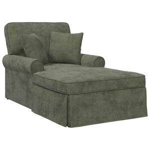 vidaXL Chaise lounge p&ouml;&ouml;ratud &auml;&auml;rega Roheline 157 x 91 x 91 cm ARES