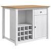 vidaXL K&ouml;&ouml;gik&auml;ru uksega PANAMA 2 pcs Valge ja Meep&otilde;hi 112 x 77 x 90 cm