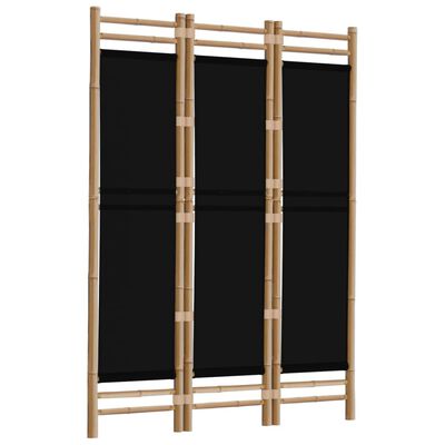 vidaXL kokkupandav 3 paneeliga ruumijagaja, 120 cm, bambus ja lõuend