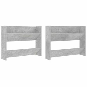 vidaXL seina kingakapp 2 tk, betoonhall 80x18x60 cm puitlaastplaat
