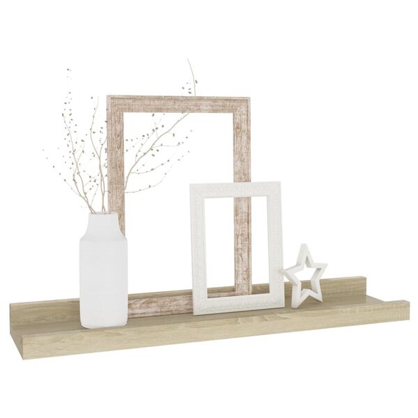 vidaXL seinariiulid 2 tk, Sonoma tamm, 40 x 9 x 3 cm