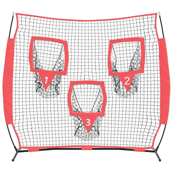 vidaXL Pesapall ja softboll Must 214.5 x 89.5 x 181 cm Polüester
