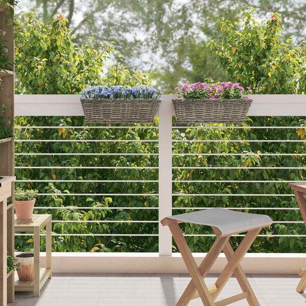 vidaXL Rippuv Istutuskorv 2 pcs Hall 48 x 22 x 15 cm Lacak Viglas