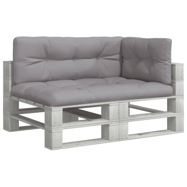 vidaXL euroaluse istmepadjad, 3 tk, hall, kangas