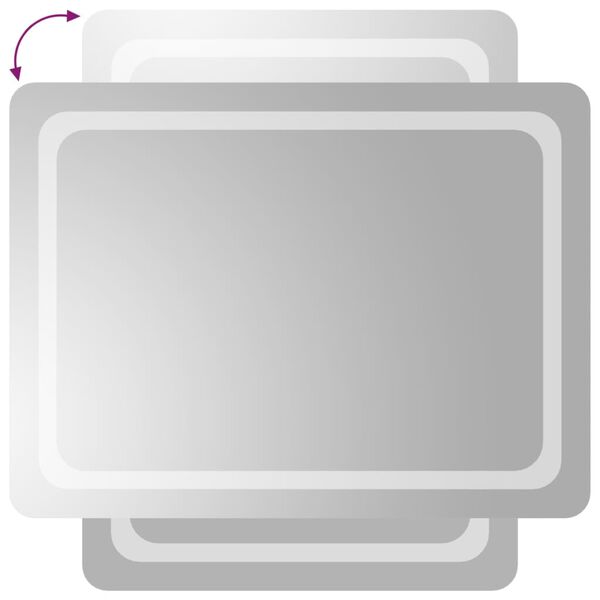 vidaXL LED vannitoapeegel, 60 x 80 cm