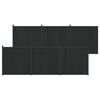 vidaXL Aiapaneel 6 pcs WPC ja Alumiinium Must