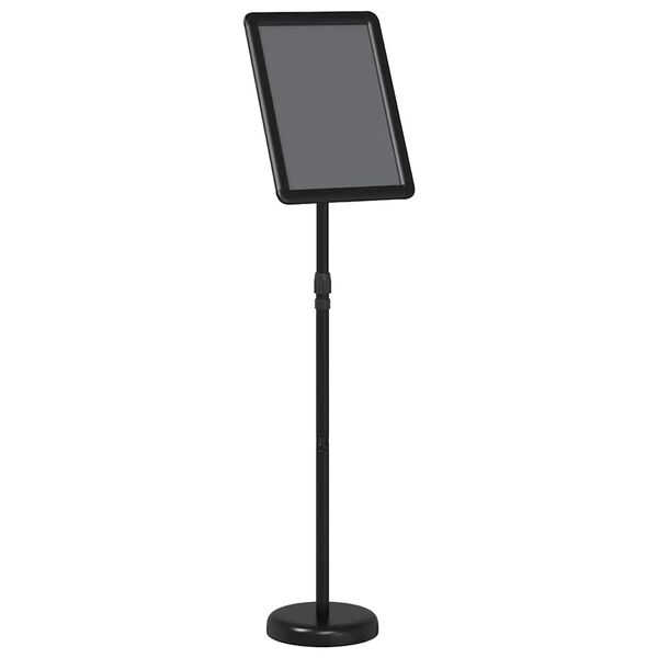 vidaXL Messin&auml;itus Displays Must 25 x 25 x 125 cm Alumiinium