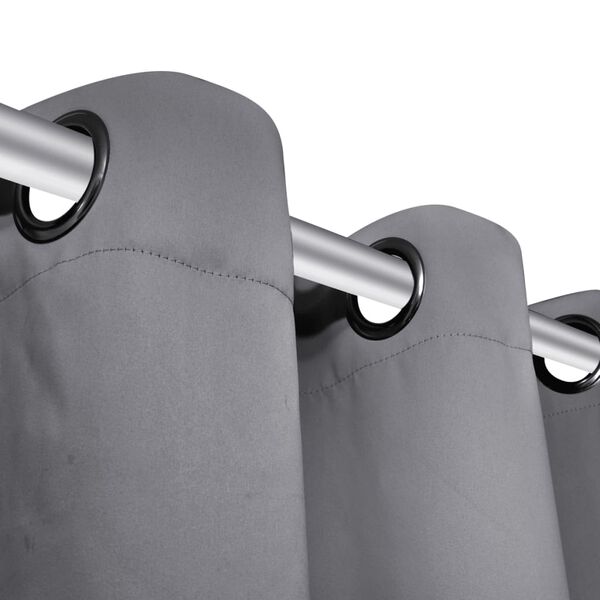 vidaXL pimendavad kardinad 2 tk metall&ouml;&ouml;sidega 135 x 175 cm, hall