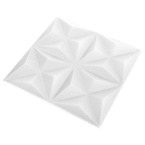 vidaXL Seinapaneelid 48 pcs Origami Valge 50 x 50 cm XPS Vaht