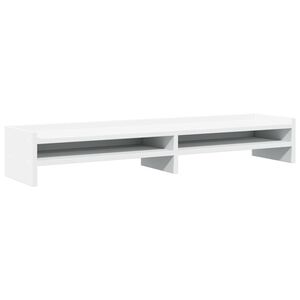 vidaXL monitorialus, valge, 100x24x16 cm, tehispuit