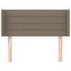 vidaXL voodipeats servadega, pruunikashall, 93x16x78/88 cm, kangas