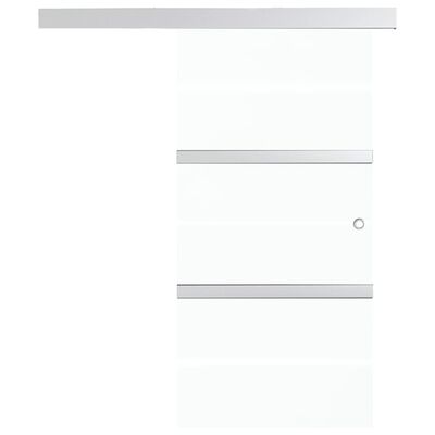 vidaXL liuguks, ESG-klaas ja alumiinium, 76 x 205 cm, hõbedane