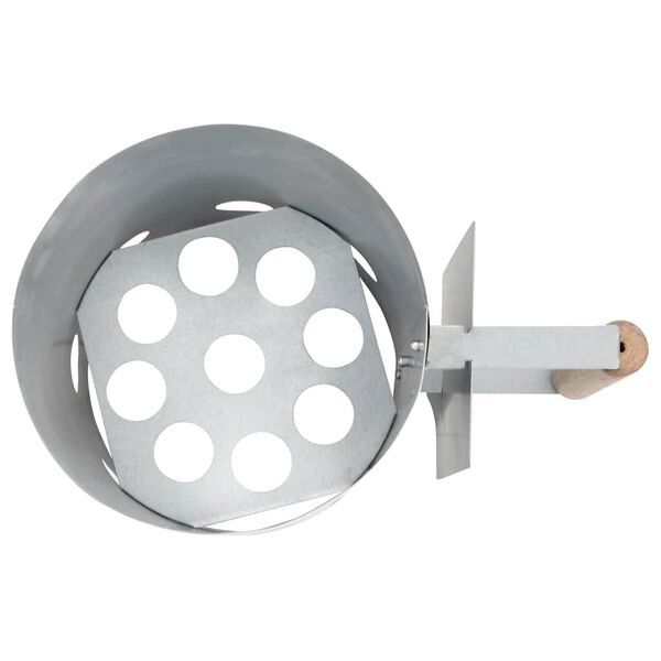 vidaXL söegrilli korsten-süütaja, tsingitud teras