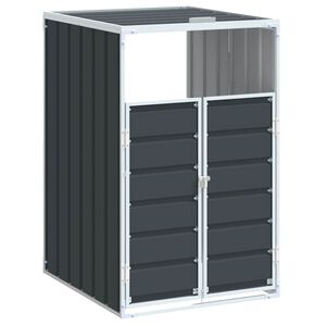 vidaXL ratastega pr&uuml;gikasti kuur, antratsiithall, 72x81x115 cm, teras