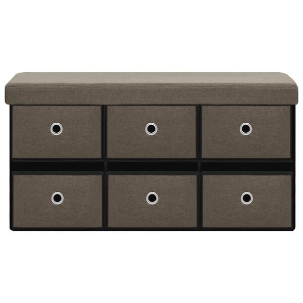 vidaXL kokkupandav hoiupink, pruun, 76x38x38 cm, kunstlina