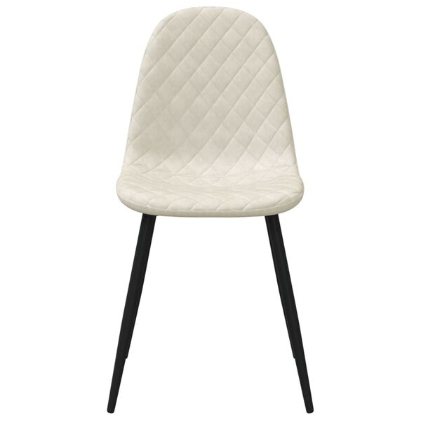 vidaXL söögitoolid 6 tk, kreemjas, samet