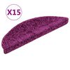 vidaXL trepimatid 15 tk 56 x 17 x 3 cm violetsed poolringikujulised