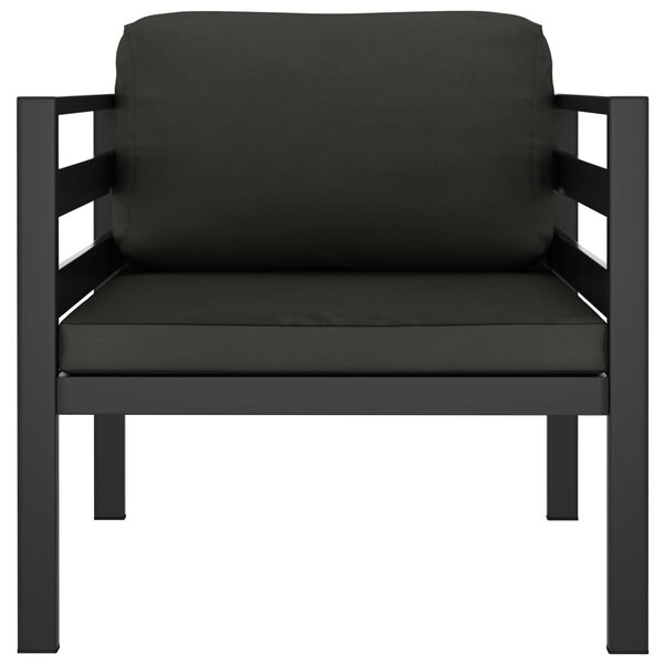 vidaXL tugitool patjadega, alumiinium, antratsiit