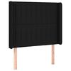 vidaXL voodipeats servadega, must, 93x16x118/128 cm, kangas