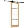 vidaXL Libisev uks ORKDAL Looduslik ja must 73,5 x 198,5 cm