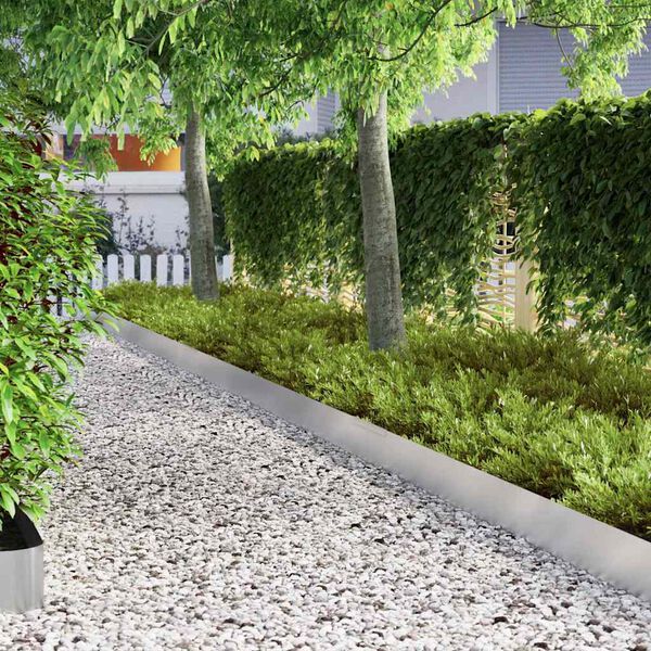 vidaXL Murupiire H&otilde;bedane 450 x 0.05 x 15 cm Roostevaba teras