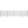 vidaXL traataed, antratsiithall, 1,8x10 m, tsingitud teras
