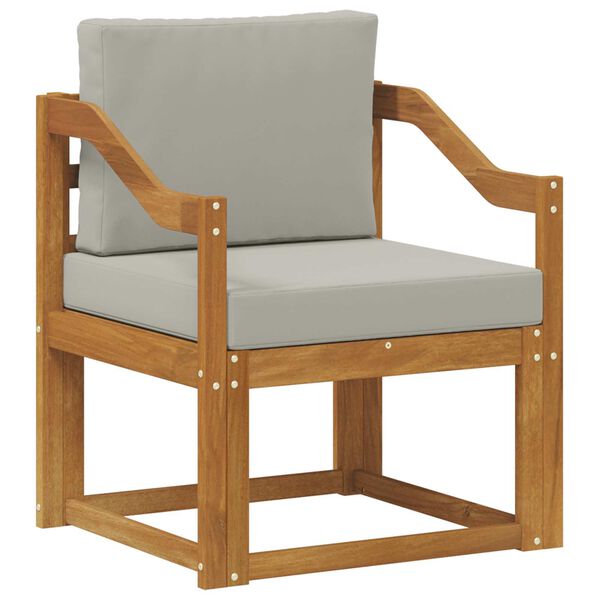 vidaXL &Otilde;uesohva Tugev akaatsiapuit ja pol&uuml;ester Naturaalne ja helehall