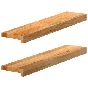 vidaXL aknalauad 2 tk, helepruun, 70 x 15 x 2 cm, toekas tammepuit