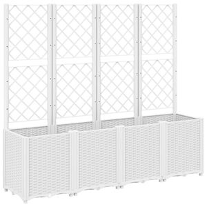vidaXL v&otilde;rega taimekast, valge, 160 x 40 x 140 cm, PP