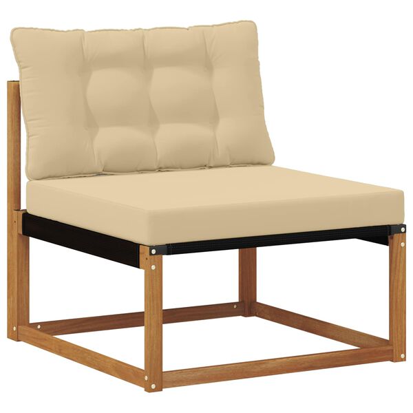 vidaXL V&auml;li diivanikomplekt padjaga 4 pcs Looduslik ja beež