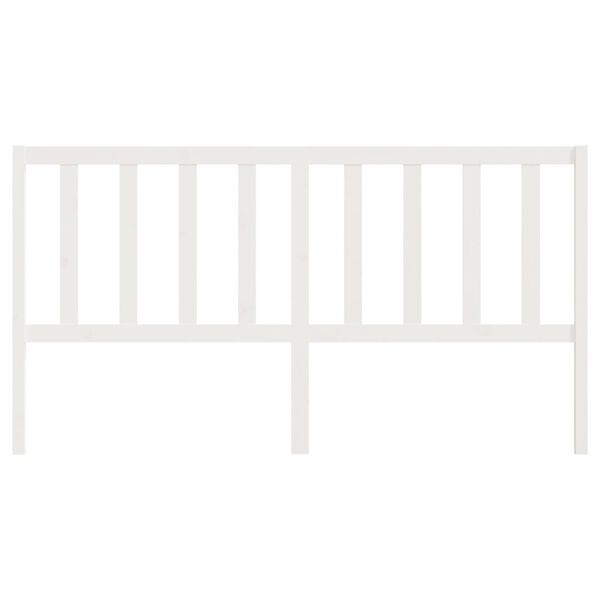 vidaXL voodipeats, valge, 186 x 4 x 100 cm, männipuit