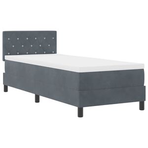 vidaXL LED Box Spring Voodi madratsiga Tumehall 80 x 200 cm Samet