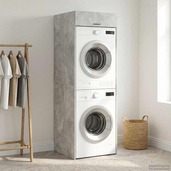 vidaXL Pesumasina kapp uksega Betoon 67,5 x 68 x 200 cm Tehispuit