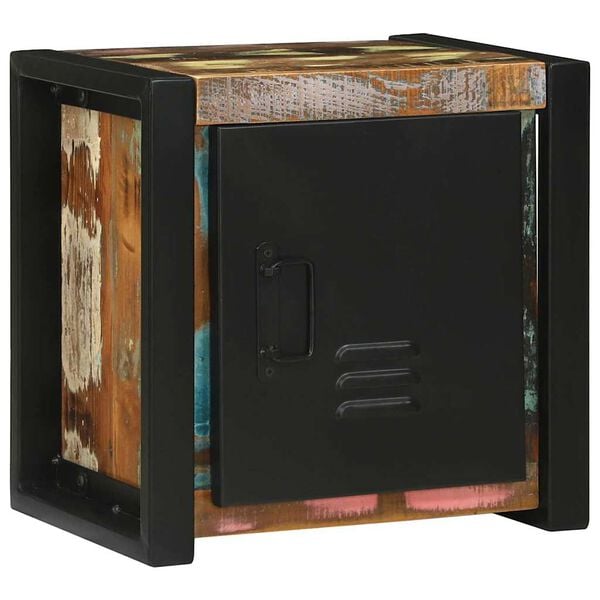 vidaXL Vannitoa kapp uksega Pruun 40 x 30 x 40 cm Tugev taastatud puit